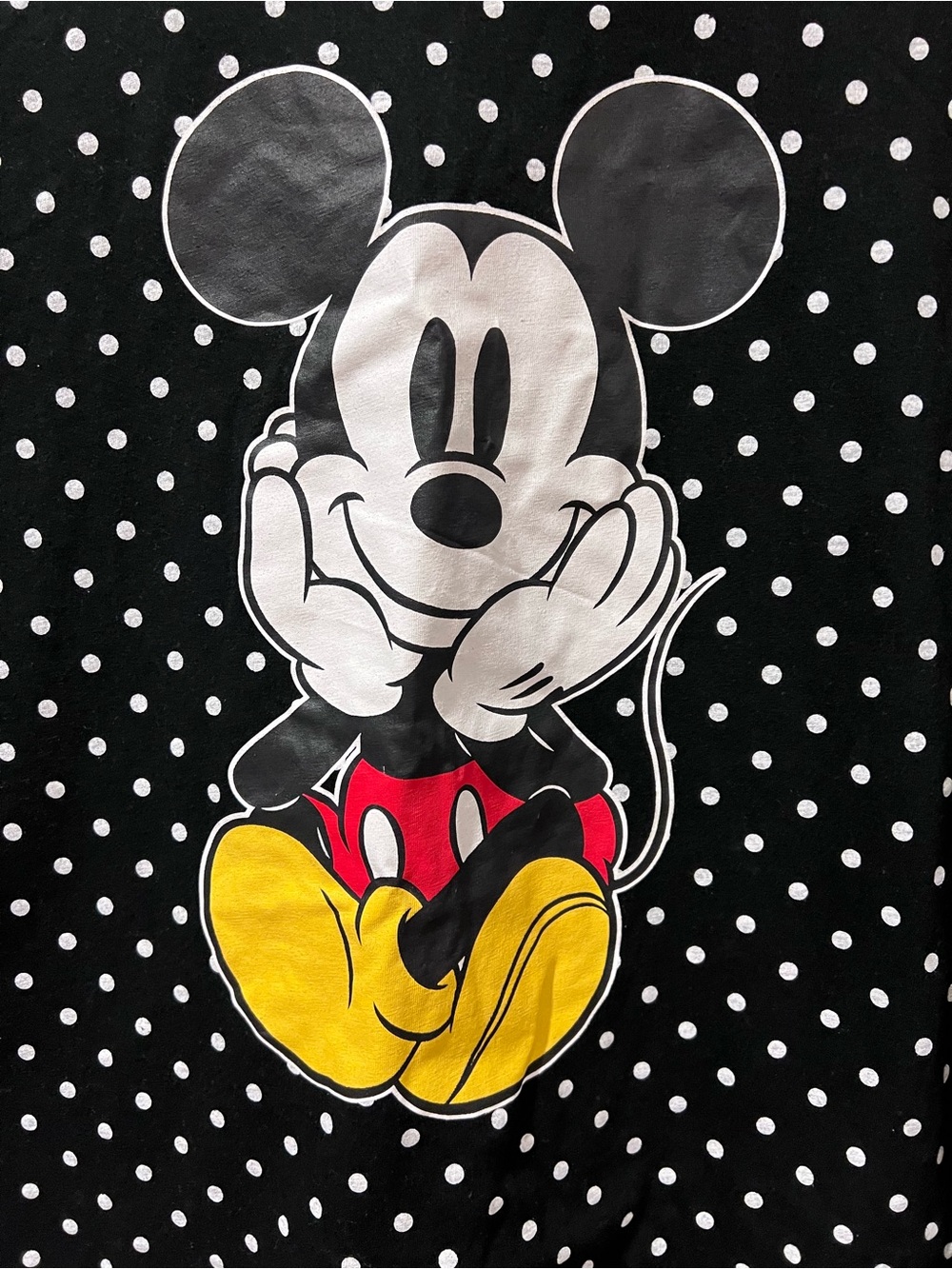 Plus Size Disney Black Polka Dot Mickey T-Shirt (1X) - Picture 2 of 4